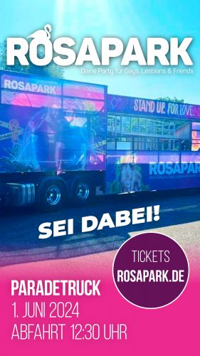 Tickets für ROSAPARK-Paradetruck zum CSD Karlsruhe am 01.06.2024 - Karten kaufen